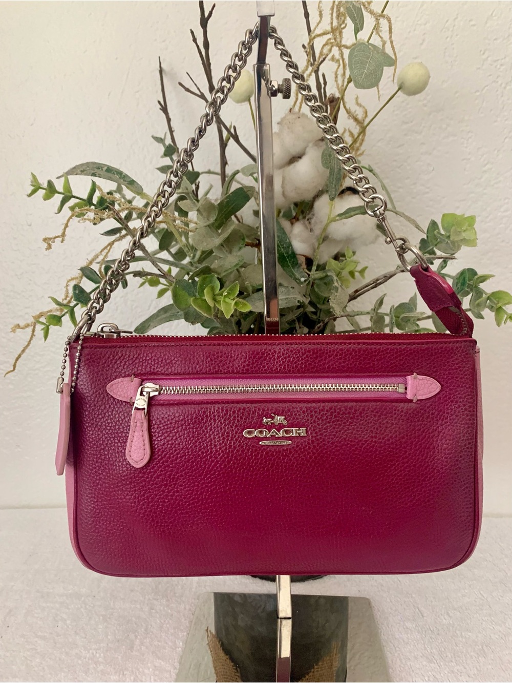 Coach Nolita Pink  Bag with Chain Strap